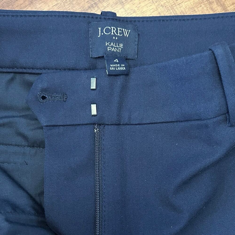 NWT J. Crew Kallie Straight-Leg Pant Navy Size 4 - Picture 5 of 8